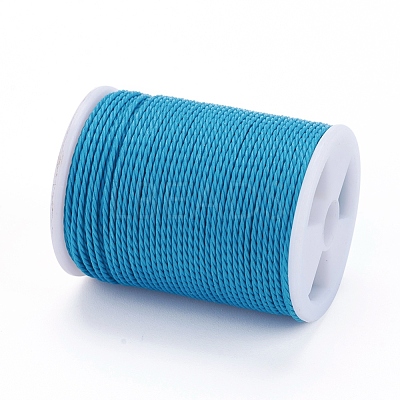 Round Waxed Polyester Cord X-YC-G006-01-1.0mm-14-1