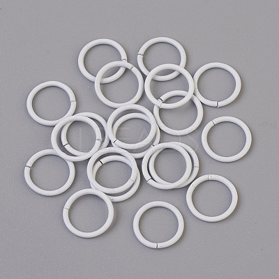 Spray Painted Iron Open Jump Rings X-IFIN-F149-B16-1