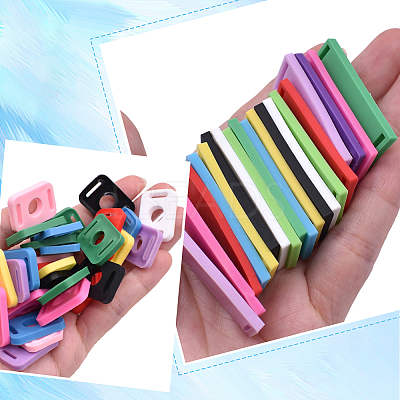 36Pcs 18 Style PVC Shoelace Buckles FIND-AR0004-64-1