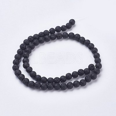 Natural Lava Rock Beads Strands G-J346-37-6mm-1