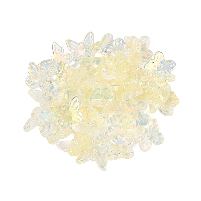 Electroplate Transparent Glass Beads EGLA-N057-03B-1