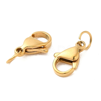 Ion Plating(IP) 304 Stainless Steel Lobster Claw Clasps STAS-AB12-G-02-1