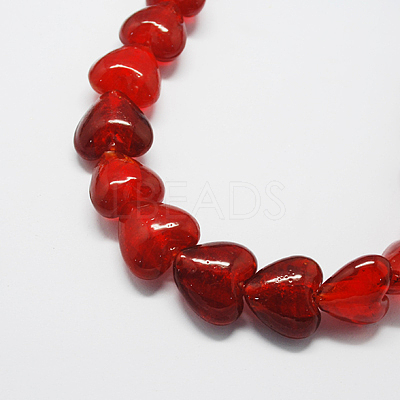 Handmade Silver Foil Glass Beads X-FOIL-R050-15x10mm-1-1
