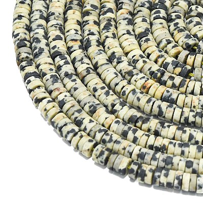 Natural Dalmatian Jasper Beads Strands G-P575-B03-4x1mm-1