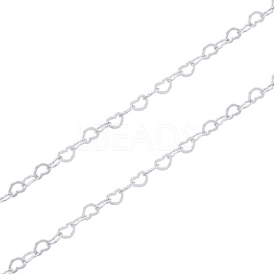 925 Sterling Silver Heart Link Chains STER-TA0001-35-1