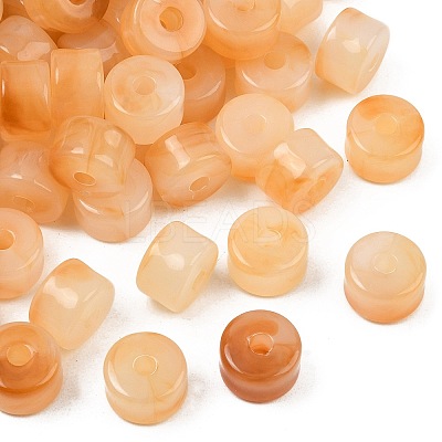 Two-Color Opaque Acrylic Imitation Gemstone Beads AC-CBA3EFE-02F-1