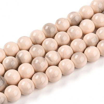 Baking Paint Glass Beads Strands DGLA-N013-10mm-06-1