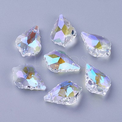 Faceted Glass Pendants GLAA-F068-C27-1