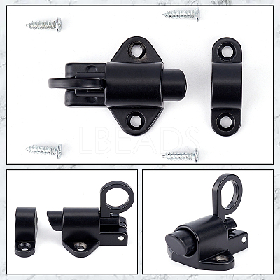 Aluminum & Alloy Lock Catch Clasps AJEW-GF0004-87B-1