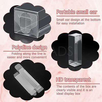 Transparent Plastic PVC Box Gift Packaging CON-WH0085-85B-1