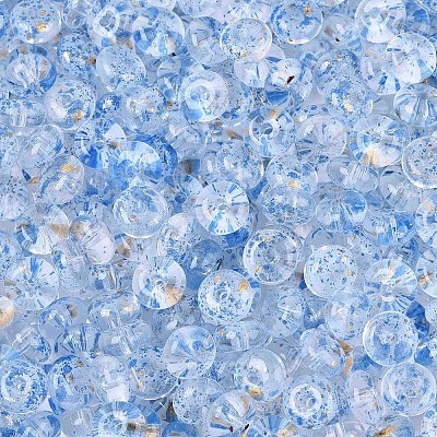 Baking Paint Transparent Glass Beads DGLA-T004-07D-1