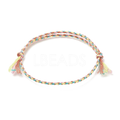 5Pcs Macrame Cotton Braided Cord Anklets Set AJEW-AN00486-03-1