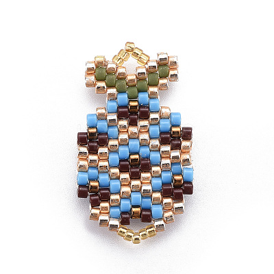 MIYUKI & TOHO Handmade Japanese Seed Beads Pendants SEED-A027-B02-1