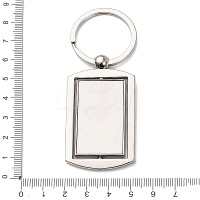 Rotatable Alloy Blank Keychain Cabochon Settings KEYC-F041-03P-1