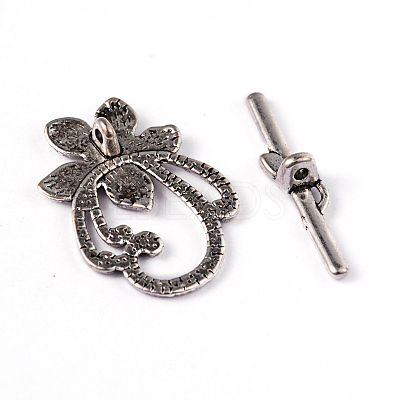 Tibetan Style Alloy Toggle Clasps LS-LF0677Y-1