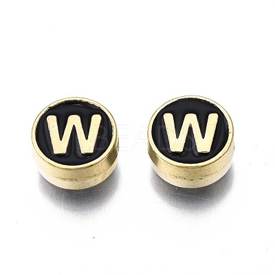 Alloy Enamel Beads ENAM-N052-006-02W-RS-1