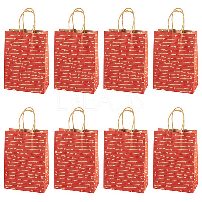 10Pcs Valentine's Day Paper Bags CARB-TADJ0001-01D-1