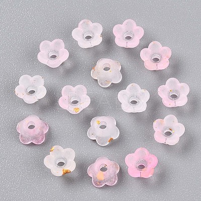 Frosted Transparent Acrylic Beads X-OACR-N137-72B-1