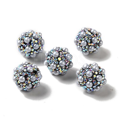 Polymer Clay Rhinestone Beads RGLA-D050-01-1