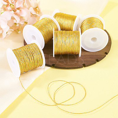 5 Rolls 5 Sizes Round PET Metallic Thread MCOR-TA0001-02B-1