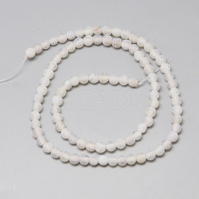 Natural Weathered Agate Bead Strands G-S237-4mm-08-1