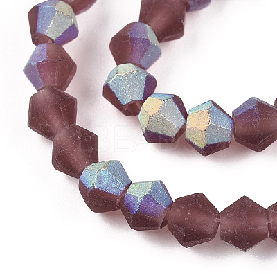 Imitate Austrian Crystal Bicone Frosted Glass Beads Strands LS-EGLA-A039-T4mm-MB05-1