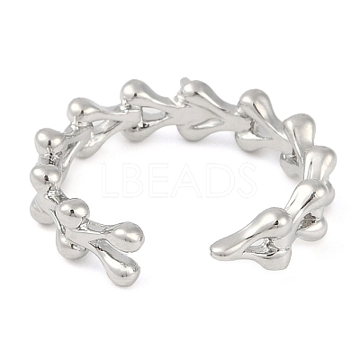 Brass Cuff Finger Ring Settings KK-L219-15B-P-1