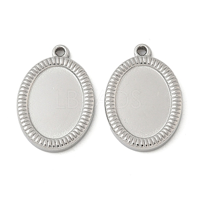 304 Stainless Steel Pendant Cabochon Settings STAS-D127-18A-P-1