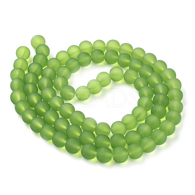 Baking Paint Transparent Glass Bead Strands X-GLAA-S031-10mm-34-1