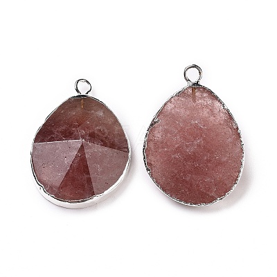 Natural Strawberry Quartz Pendants G-I207-14K-S-1