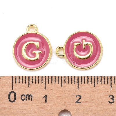 Golden Plated Alloy Enamel Charms X-ENAM-S118-08G-1