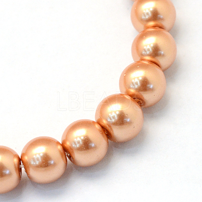 Baking Paint Glass Pearl Round Bead Strands HY-Q003-10mm-33-1