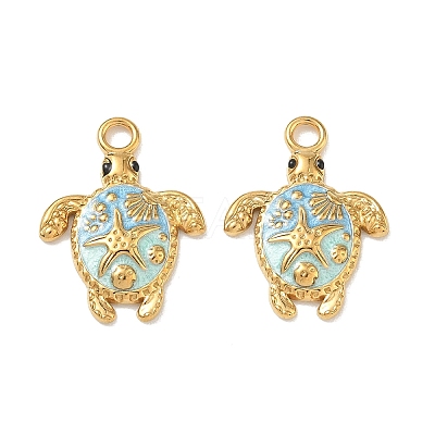 304 Stainless Steel Enamel Pendants STAS-L316-23G-04-1