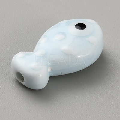 Handmade Porcelain Beads PORC-WH20001-02K-1