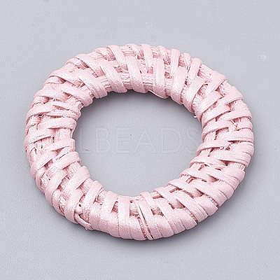 Handmade Spray Painted Reed Cane/Rattan Woven Linking Rings WOVE-N007-01D-1