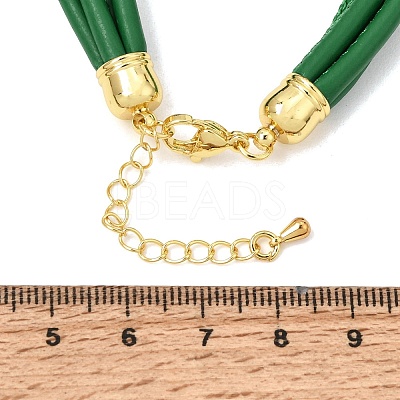 Microfiber Leather Multi-strand Cord Bracelets Makings FB-CBA983F-01G-13-1