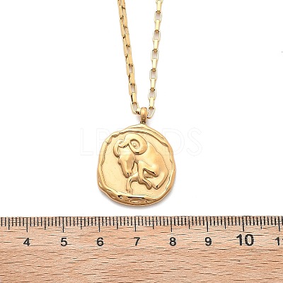 304 Stainless Steel Constellation Pendant Necklaces NJEW-K392-01G-01-1