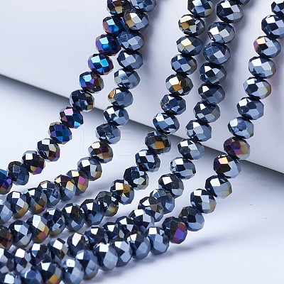 Electroplate Glass Beads Strands EGLA-A034-P1mm-B01-1
