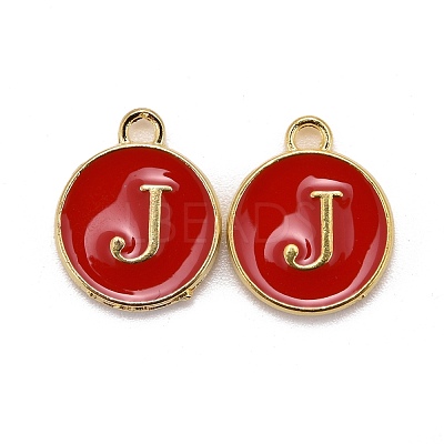 Golden Plated Alloy Enamel Charms ENAM-S118-03J-1