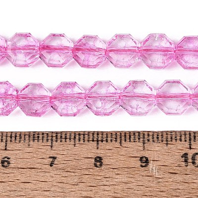 Transparent Crackle Glass Beads Strands GLAA-Q108-03A-04-1