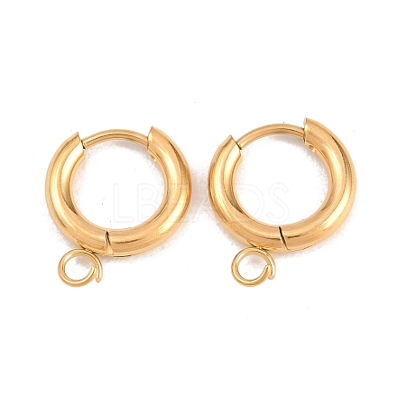 316 Stainless Steel Huggie Hoop Earring Findings EJEW-B158-01A-G-1