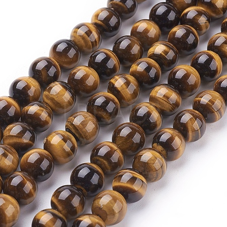 Natural Tiger Eye Beads X1-G-G099-8mm-4-1