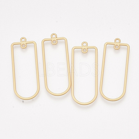 Smooth Surface Alloy  2-Loop Link Pendants PALLOY-T067-54MG-1