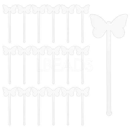 24Pcs Transparent Acrylic Stirring Rods AJEW-FG0003-15B-1