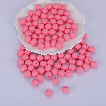 Round Silicone Focal Beads SI-JX0046A-118-1