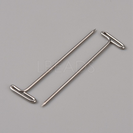 Iron T Pins for Blocking Knitting Cork Board FIND-WH0144-25P-1