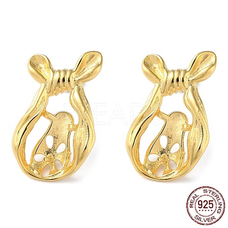 925 Sterling Silver Stud Earring Settings STER-M115-01G-1