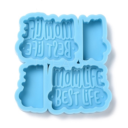 Mother's Day Theme DIY Pendant Silicone Molds DIY-P053-08-1