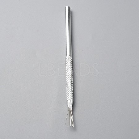 Iron 7-Pin Feather Wire Brush Texture Tool TOOL-WH0134-73S-1