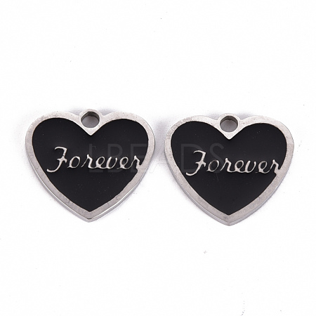 201 Stainless Steel Enamel Pendants STAS-Q238-037-1